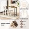 Costway 2 PCS 24"/30" Counter/Bar Height Stool Rubber Wood Swivel Bar Stool with Inclined Backrest Cream